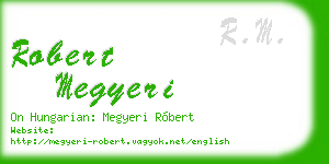 robert megyeri business card